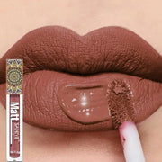Matte Lipgloss-Set – Rosa, Pfirsich und Braun mit Glimmer
